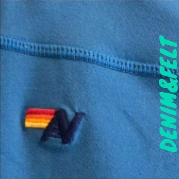 Aviator Nation Women's Sprinter Leggings Caribbean Poseidon Gold Colorblock 💛💙 - Picture 6 of 9